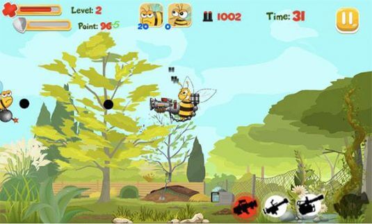 پروژه کامل بازی جنگ زنبور ها