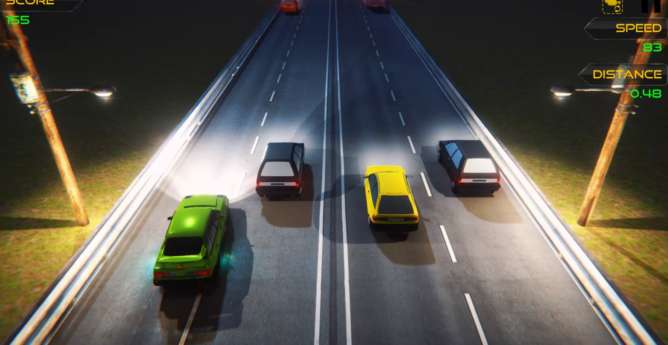 پروژه کامل بازی Highway Racer
